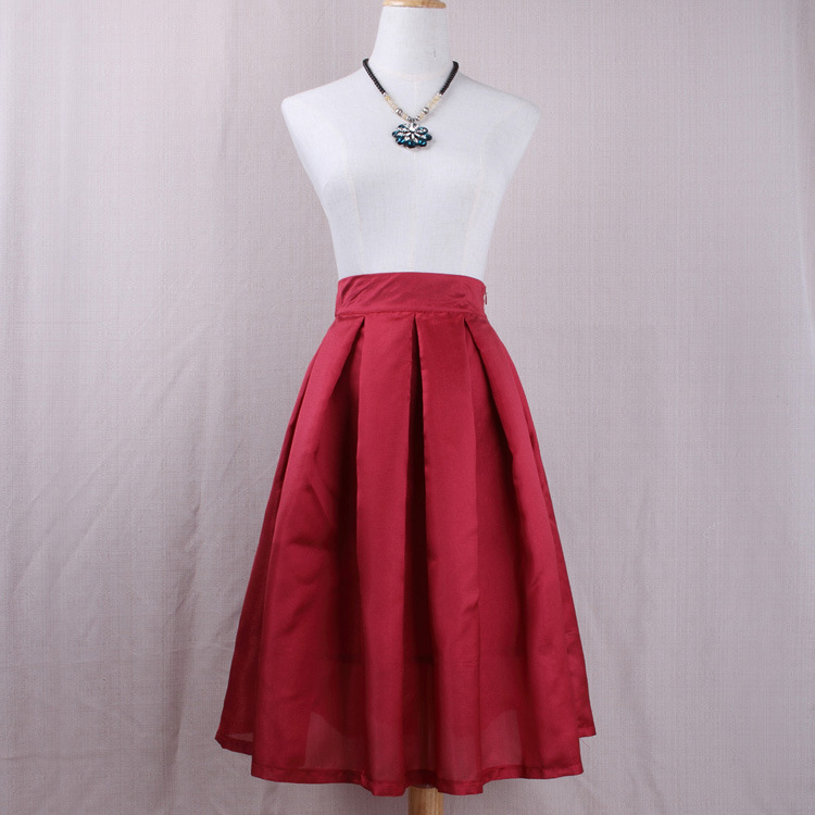 crimson red skirt