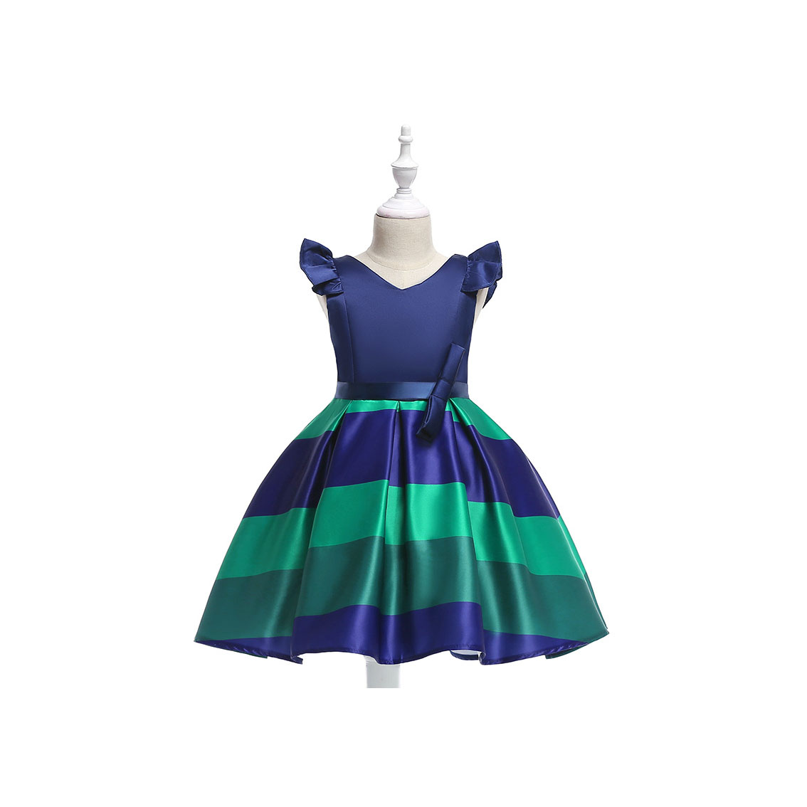 royal blue striped dress