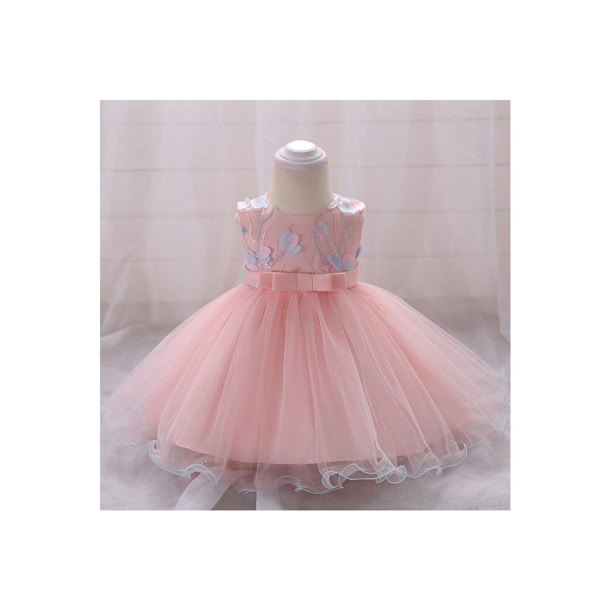 salmon flower girl dresses