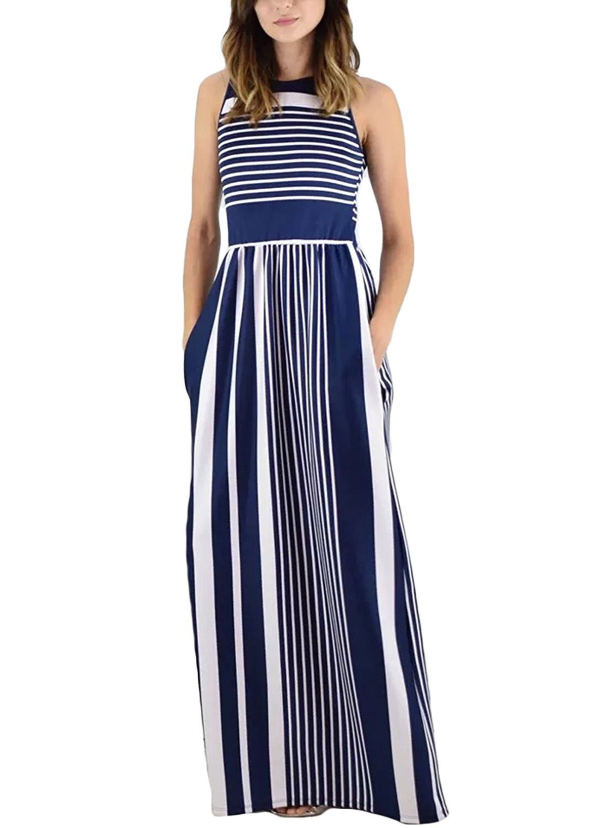 blue beach maxi dress