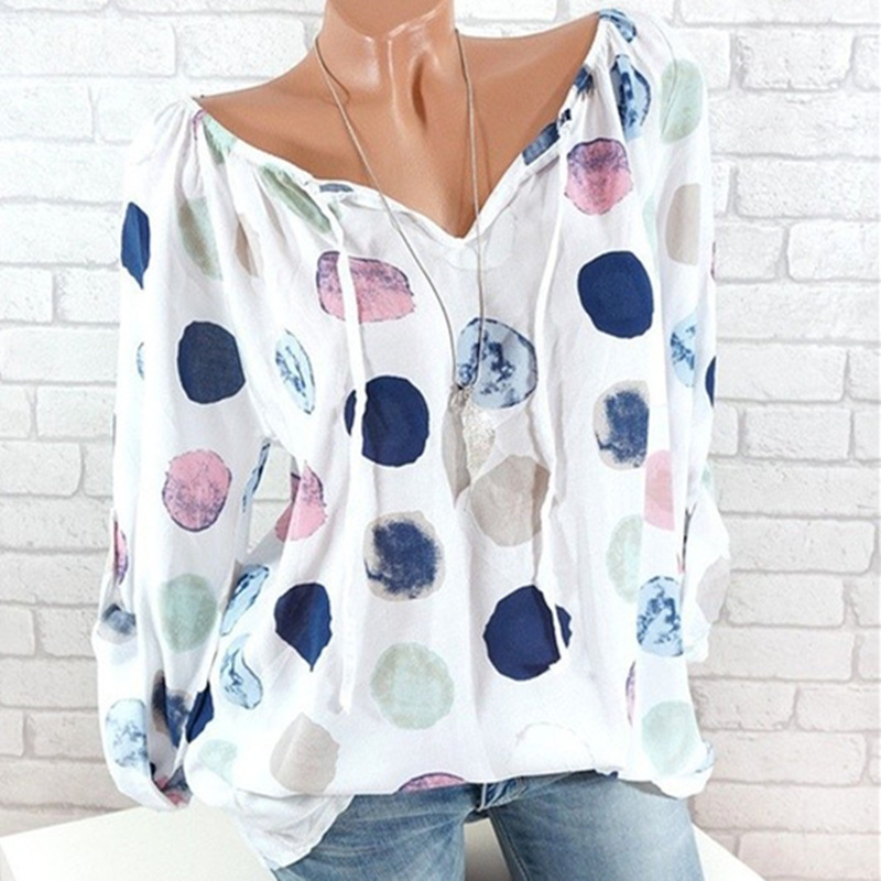 big polka dot blouse