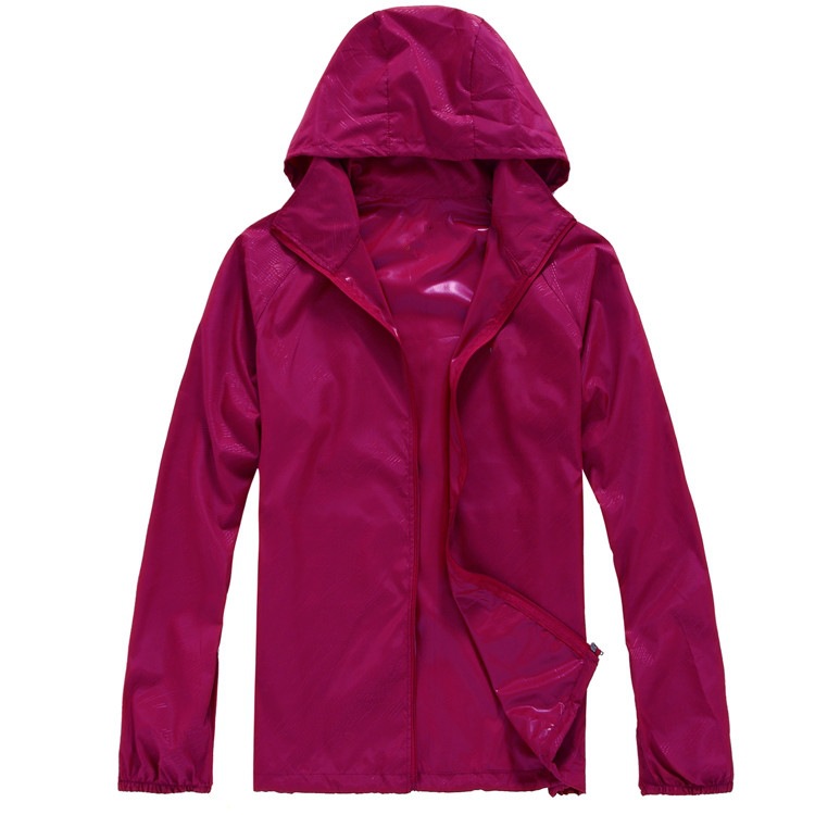 Unisex Sun Protection Clothes Outdoor UV-Proof Quick Dry Fishing Climbing Coat Women Men Hooded Jacket fuchsia