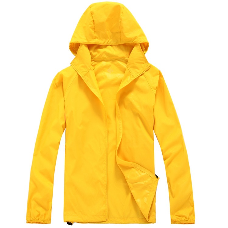 Unisex Sun Protection Clothes Outdoor UV-Proof Quick Dry Fishing Climbing Coat Women Men Hooded Jacket yellow