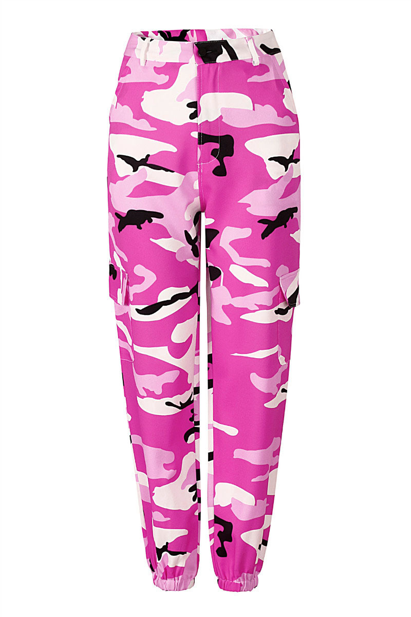 pink camo joggers womens