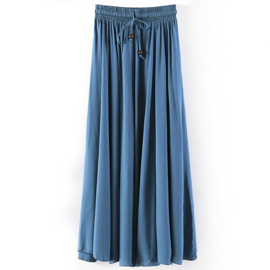 maxi skirt drawstring waist