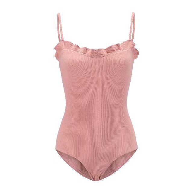 Women Bodysuit Sexy Spaghetti Strap Rompers Stringy Selvedge Summer Beach Bodycon Jumpsuit Vest pink