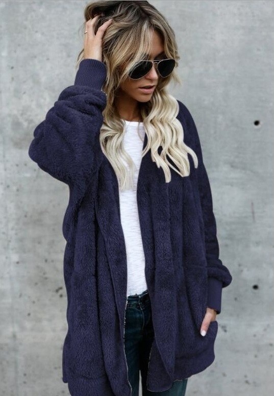 fluffy cardigan jacket