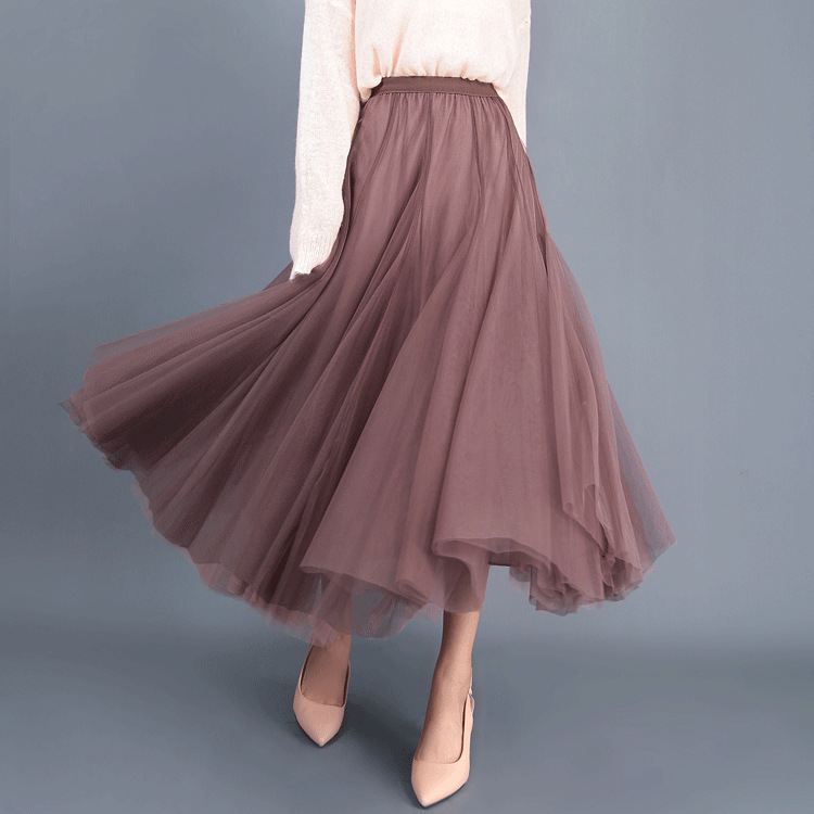 maxi tulle mesh skirt