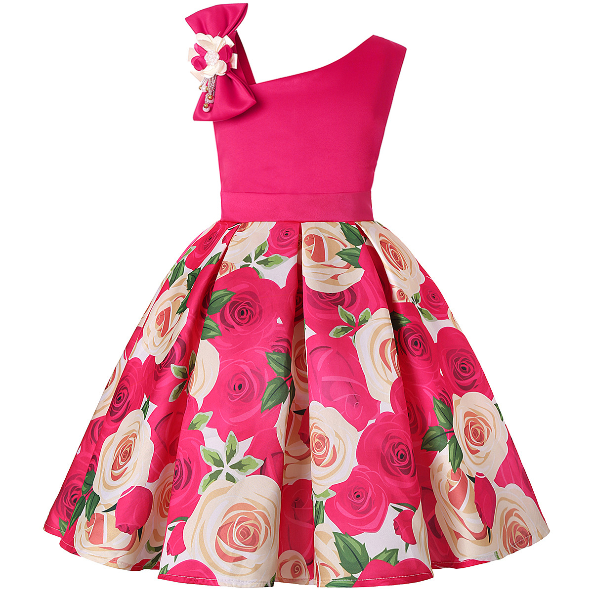 printed flower girl dresses