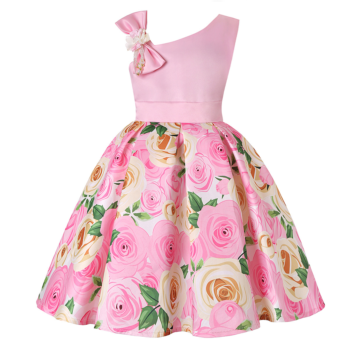 floral print flower girl dresses