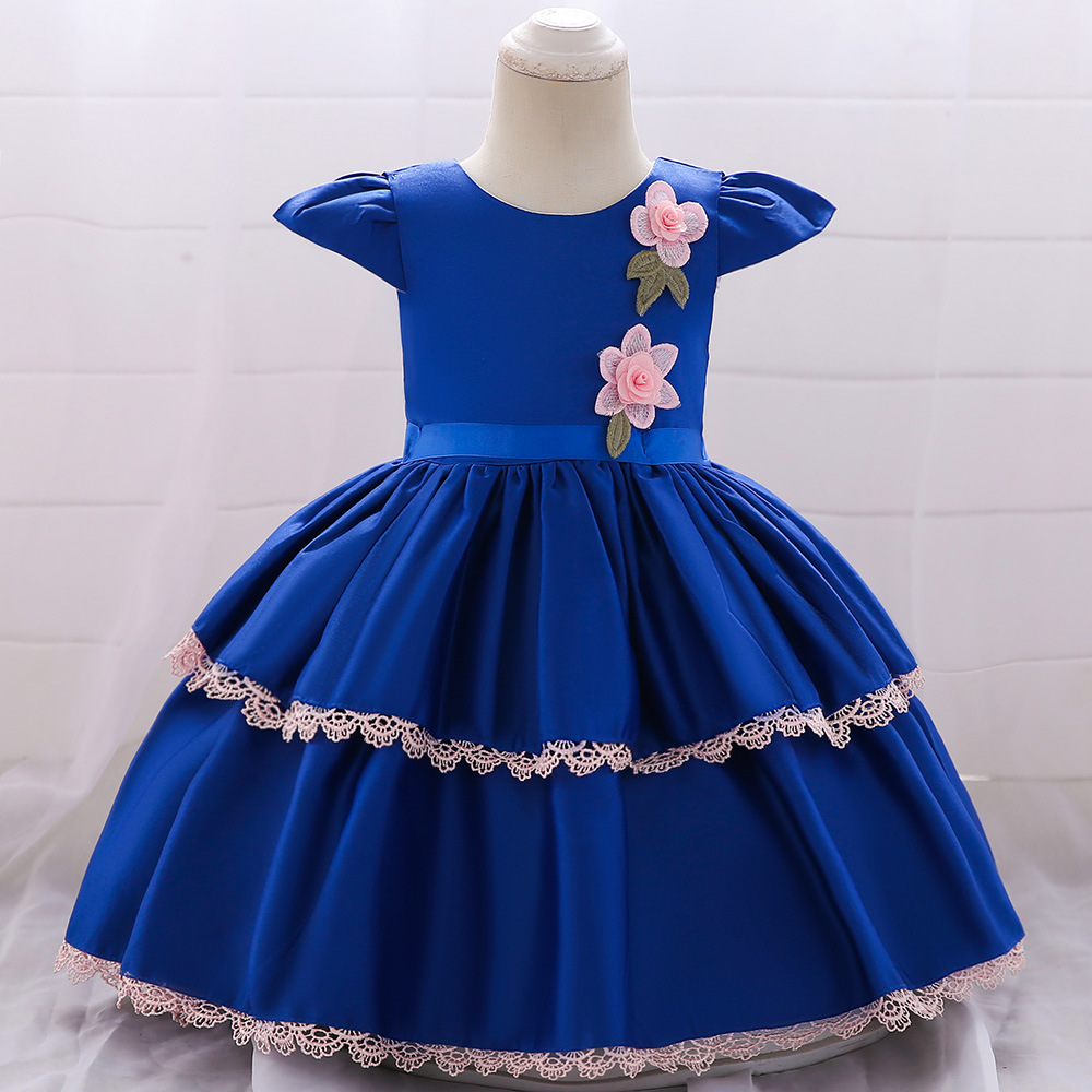 royal blue frock for baby girl