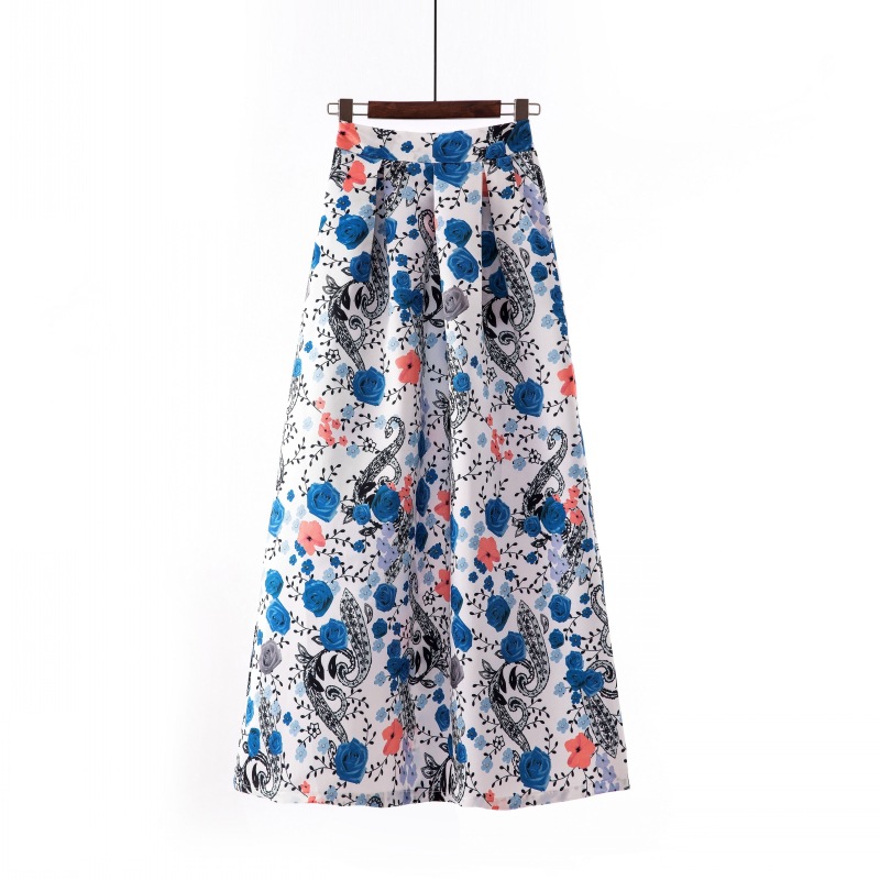 floor length floral skirt