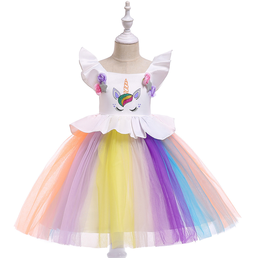 rainbow gown for kids