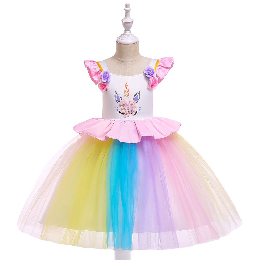 rainbow gown for kids