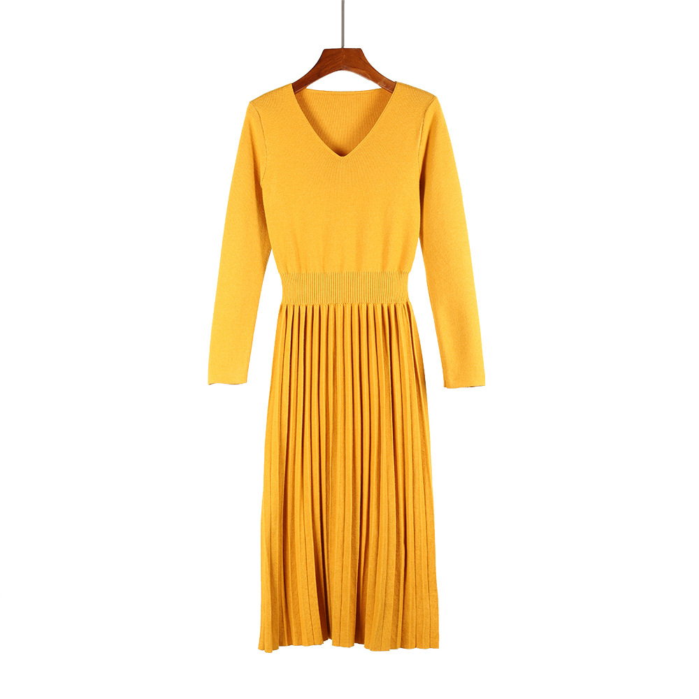 yellow winter dress