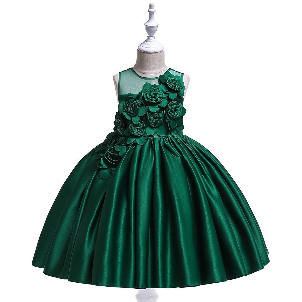 flower girl dresses hunter green