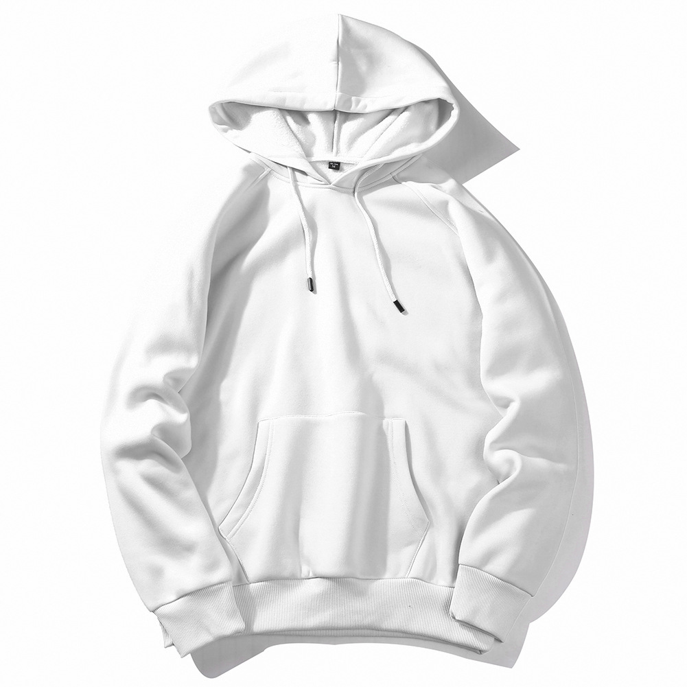 Men Hoodies Winter Warm Long Sleeve Streetwear Hip Hop Casual Hooded Sweatshirts Off White