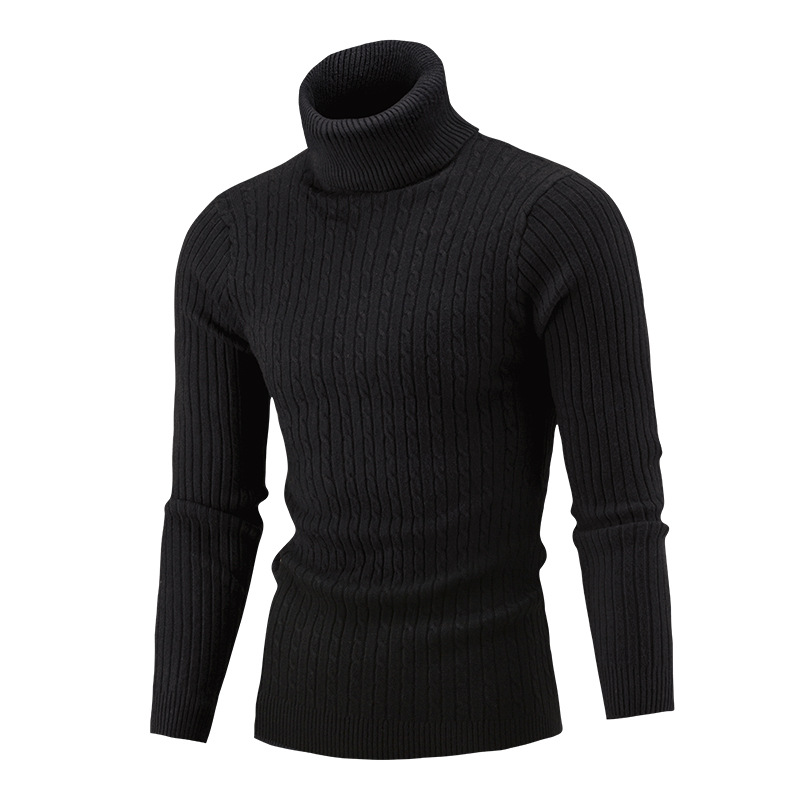 Men Sweater Autumn Winter Turtleneck Long Sleeve Casual Slim Fit ...