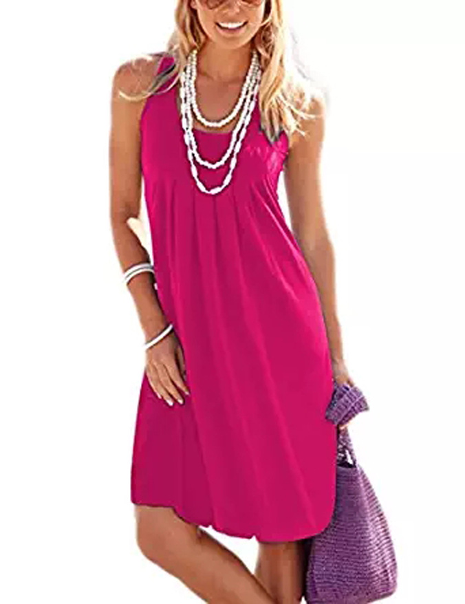 hot pink casual dress