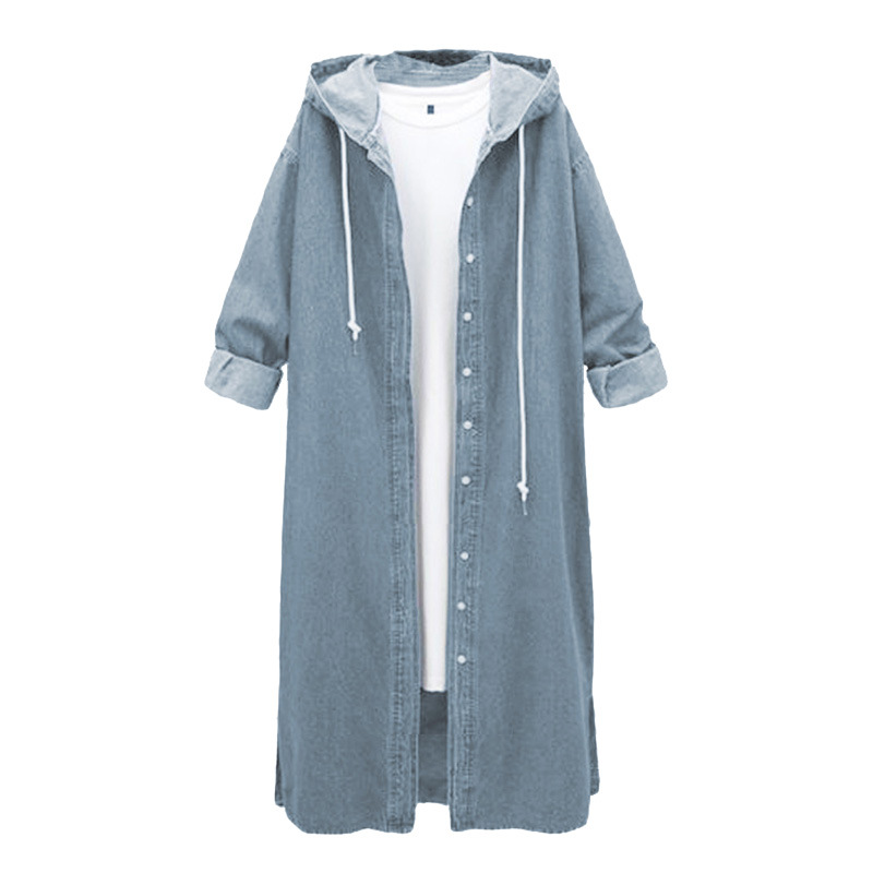 plus size denim trench coat