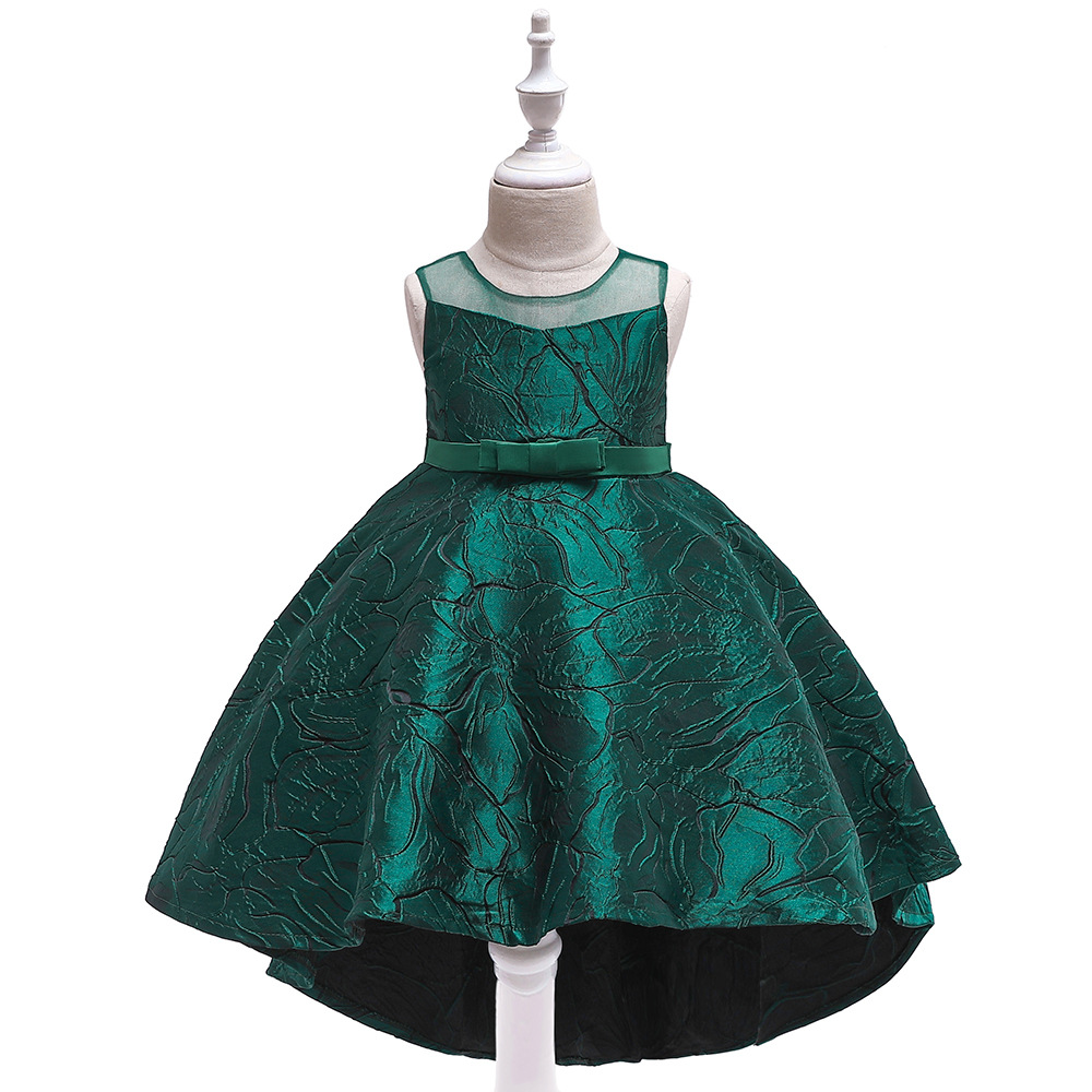 jacquard flower girl dress