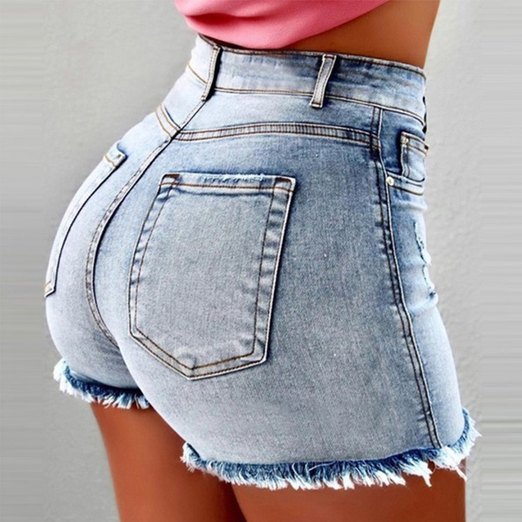 light blue jean shorts womens