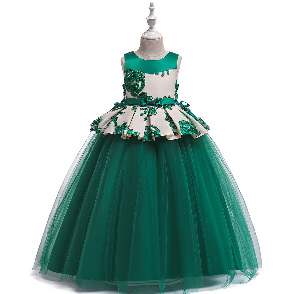 hunter green flower girl dresses