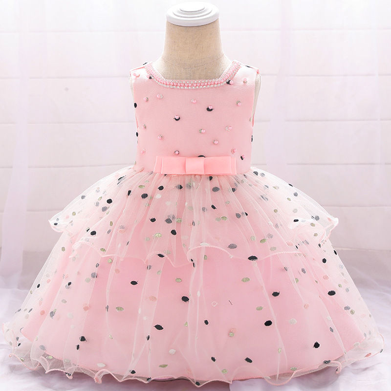 polka dot flower girl dress
