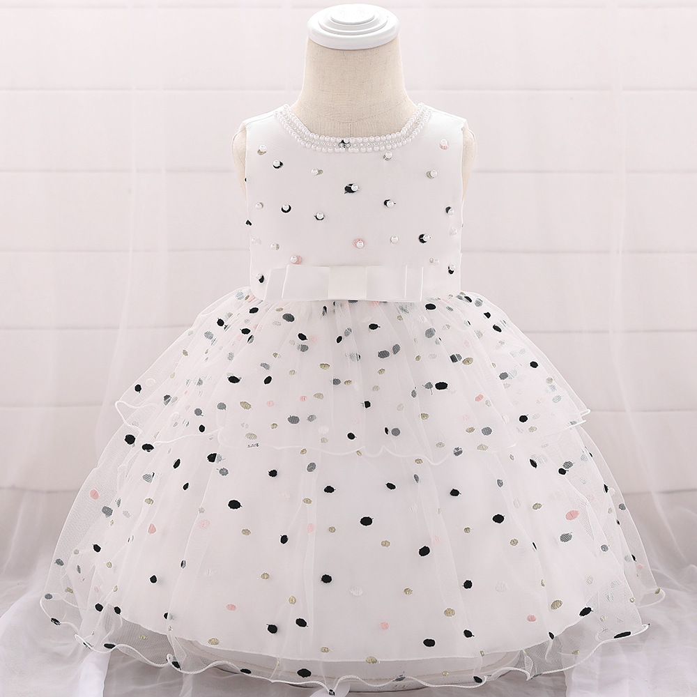 polka dot flower girl dress