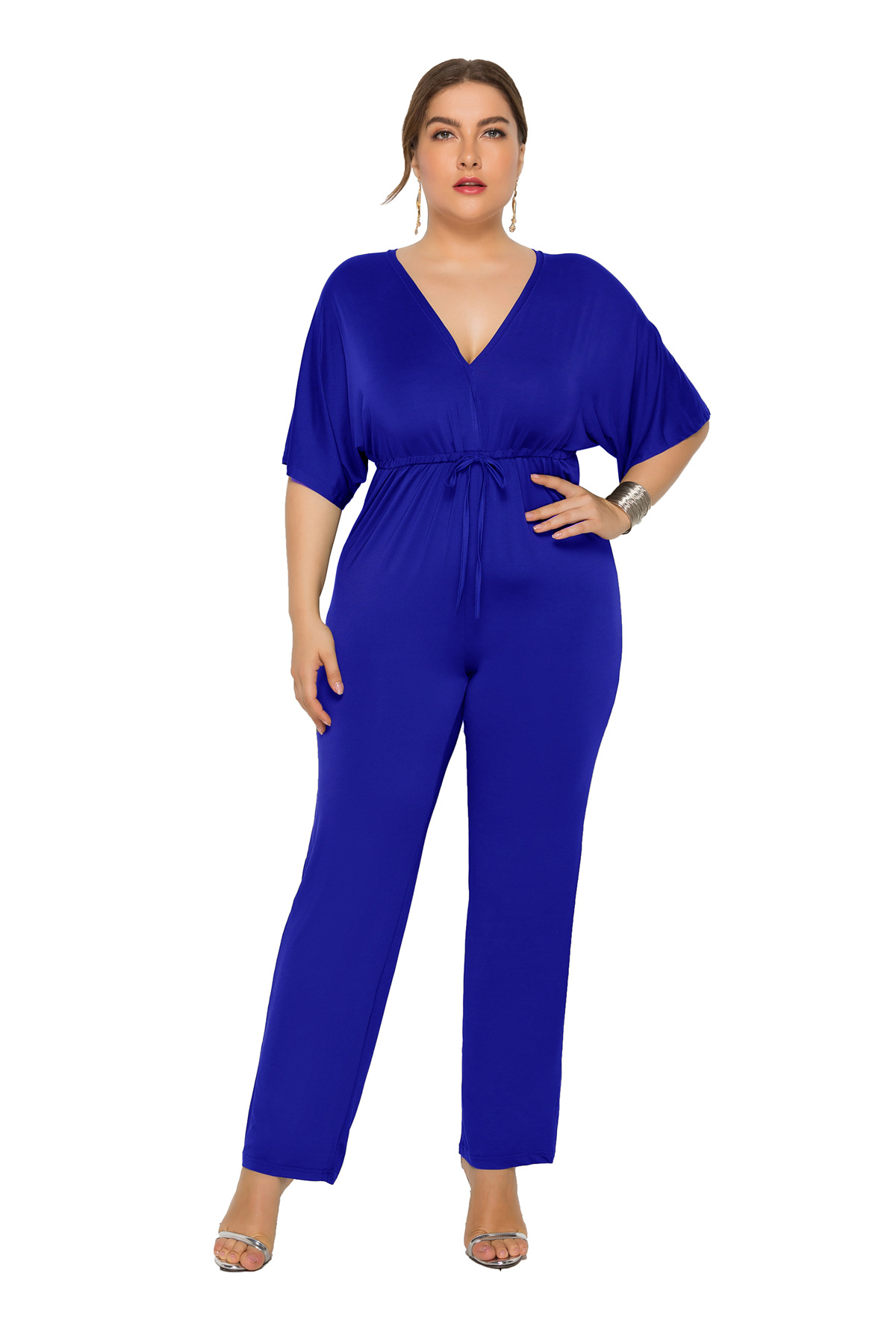 blue jumpsuit casual