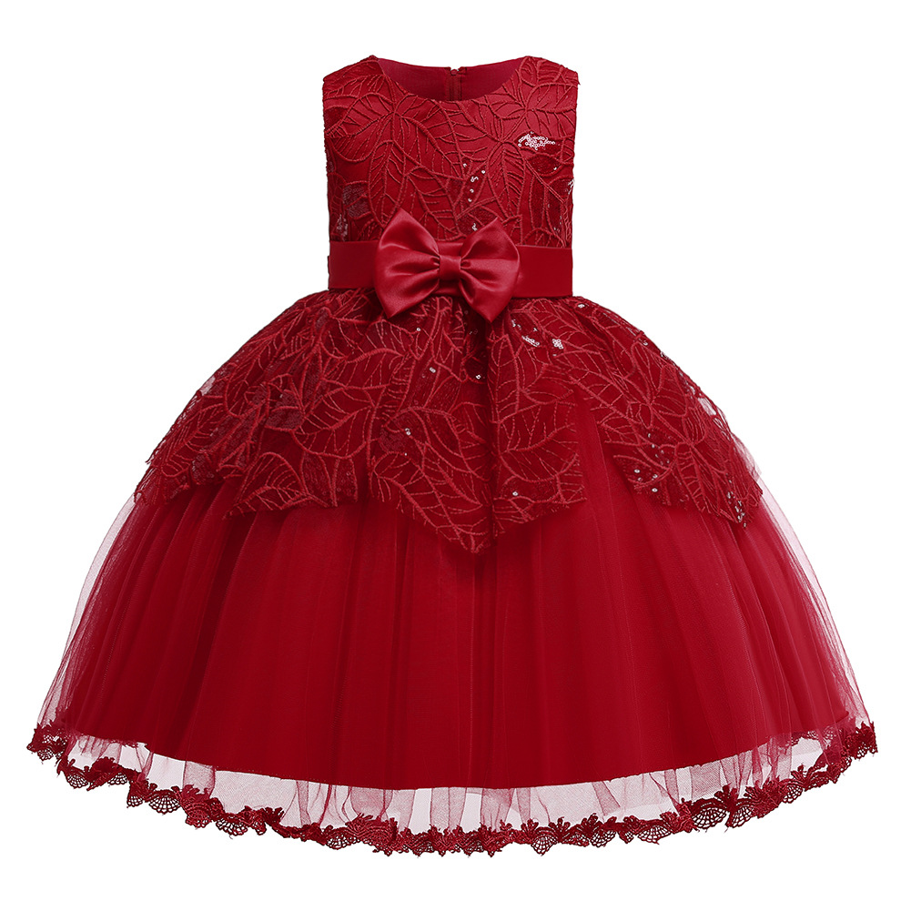 New Beads Girls Kid Laces Princess Dresses Party Formal Layer Dresses 1 ...