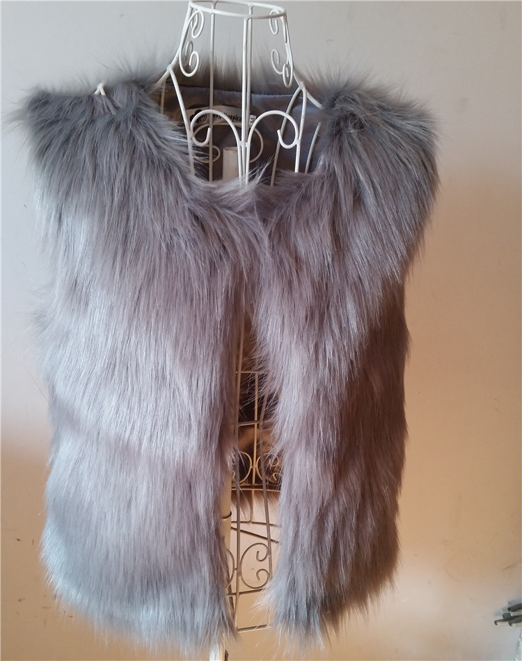  women Faux fur-like fox fur faux fur Waistcoat ladies autumn winter short vest jacket