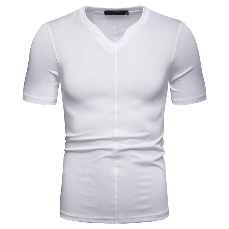 Fashion short Sleeve V-Neck T Shirt Summe men New Loose Casual Top
