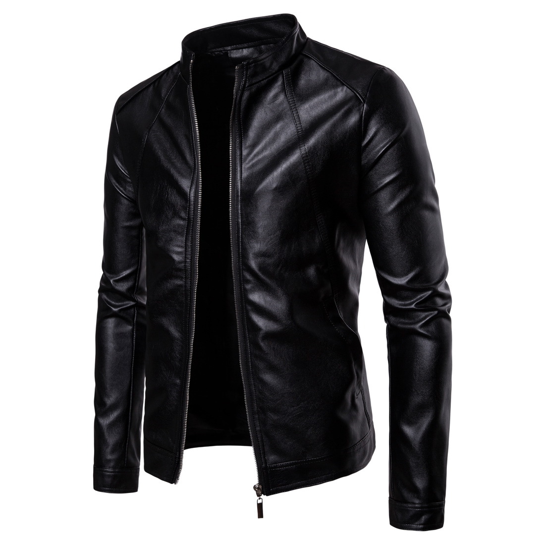  Autumn New Style New Products Stand Collar Sportsman Locomotive Leather Coat Washing PU Leather Jacket 