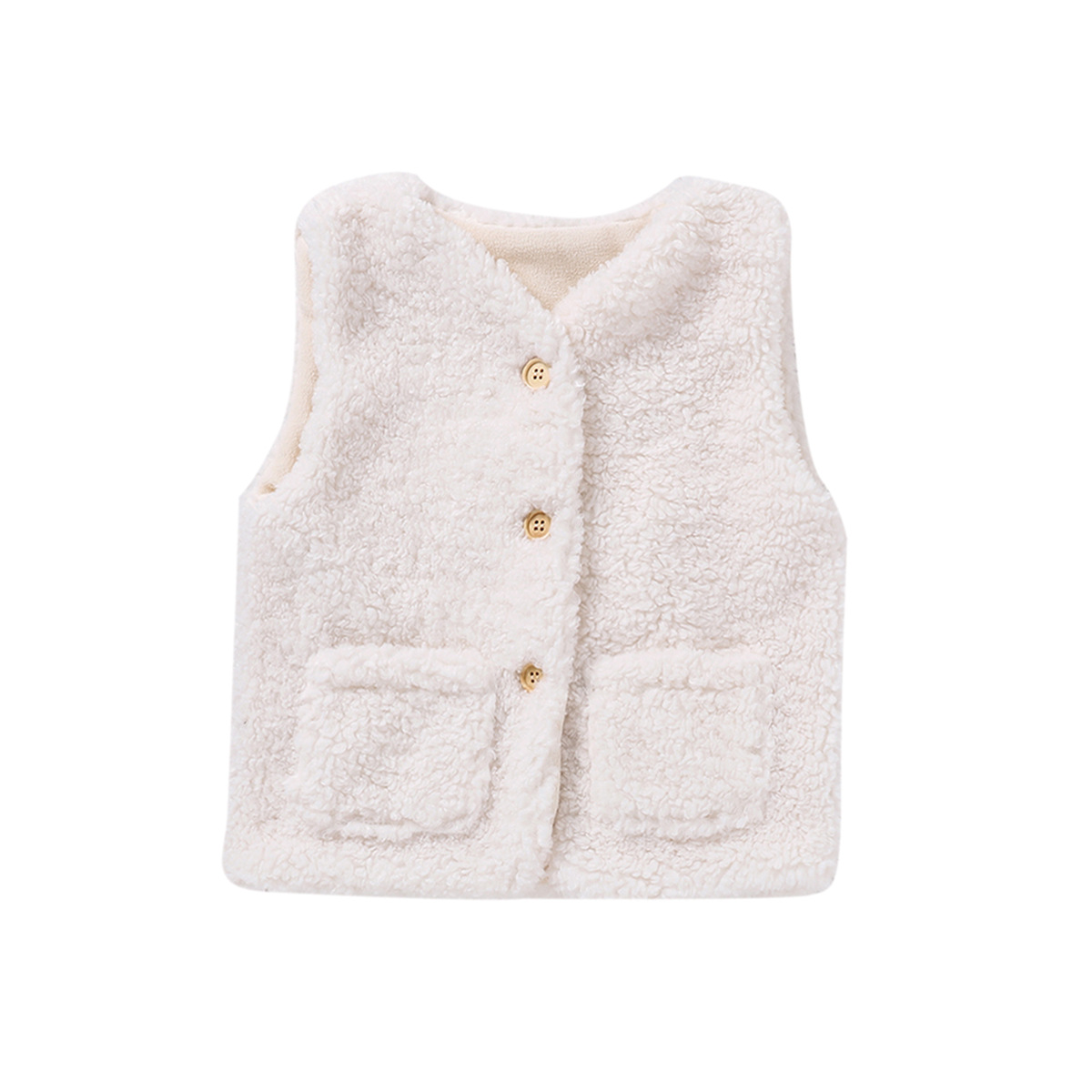  Children clothing autumn winter new baby plush vests baby plus velvet thick warm vest jacket