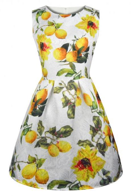 2017 Summer Floral Print A Line Women Short Dress Sleeveless Tank Vest Slim Mini Dress Vestidos 2#