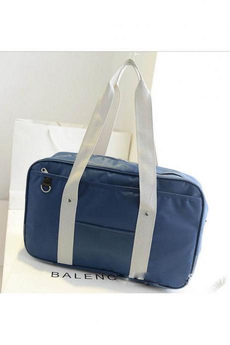 Japanese Style JK Uniform Cosplay Handbag Fashion Oxford Shoulder Bag High School Students Bookbag Travel Messenger bag navy blue