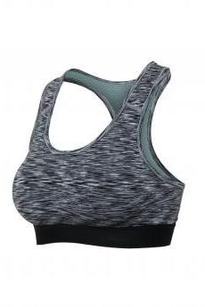 Women Camouflage Yoga Sport Bra Wirefree Shockproof Gym Running Bra Cropped Tops Fitness Underwear Vest black