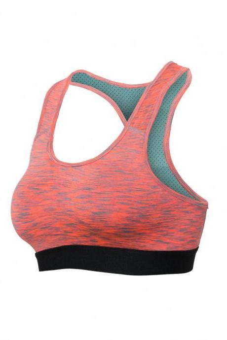Women Camouflage Yoga Sport Bra Wirefree Shockproof Gym Running Bra Cropped Tops Fitness Underwear Vest red