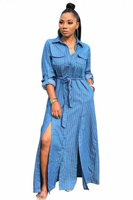 women's denim midi dress