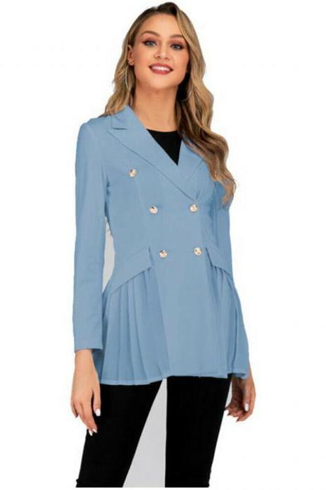  Summer Ladies Women Blazer office work suit OL Coat blouse jacket plus size Tops