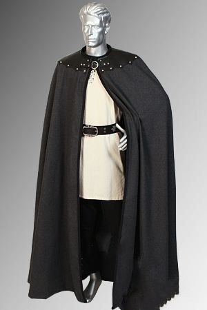 men Cape Halloween Costume Knight Cloak Burgundy Full Length Cloaks Cape Coats 