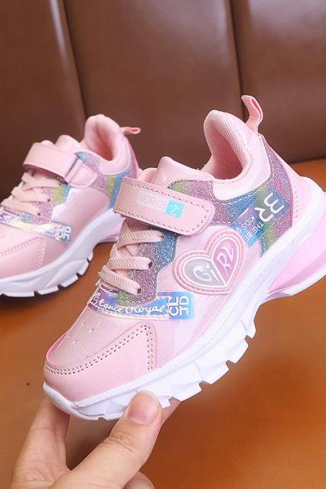  Girl sneakers 2020 spring new Korean leather casual shoes student running shoes girls travel shoes