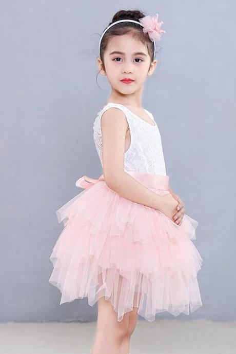 Spring Princess Girl Designed Dress Lace Tutu Wedding Birthday Party Vestidos 3-8 Years Kids Girls Formal Costume