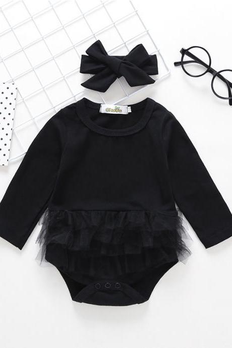 Baby Girls Long Sleeve Romper Newborn Infant Jumpsuit Playsuit Clothes Outfit