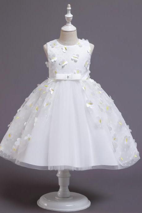 Children wedding Western princess dress summer flower girl fluffy show catwalk clothes infants children wash dresses
