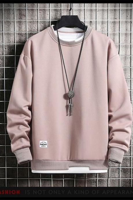  2021 Spring Men Crewneck Sweatshirt Harajuku Oversized Japanese Streetwear Hip Hop Sweatshirts Hoodies Male Tops