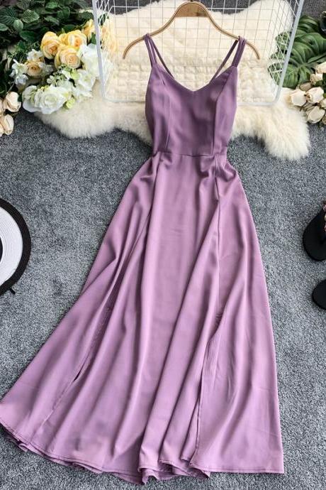 Evening Slip Dress, for Women Summer Dress,2021 Party Backless Lace Up Glamour Vintagedress, Bridesmaid Maxi Dresses 