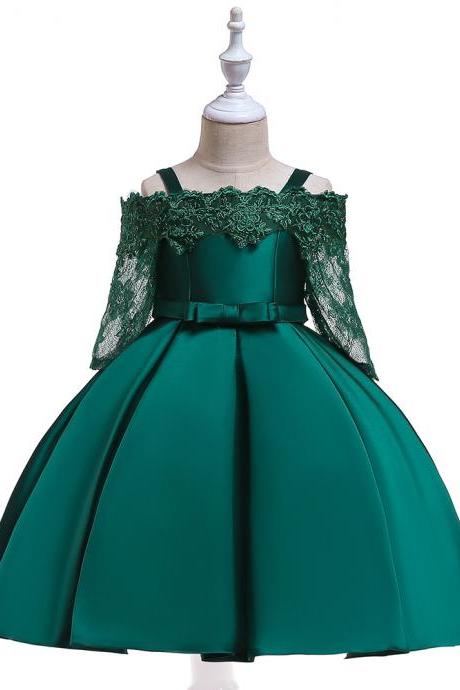 One Shoulder Princess Dress Kids Clothes For Girl Evening Wedding Party Gown Costume Children Clothing 3-10 Years Vestido