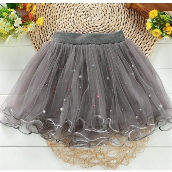 Children's new white lace all-match girls mesh skirt skirt spring autumn